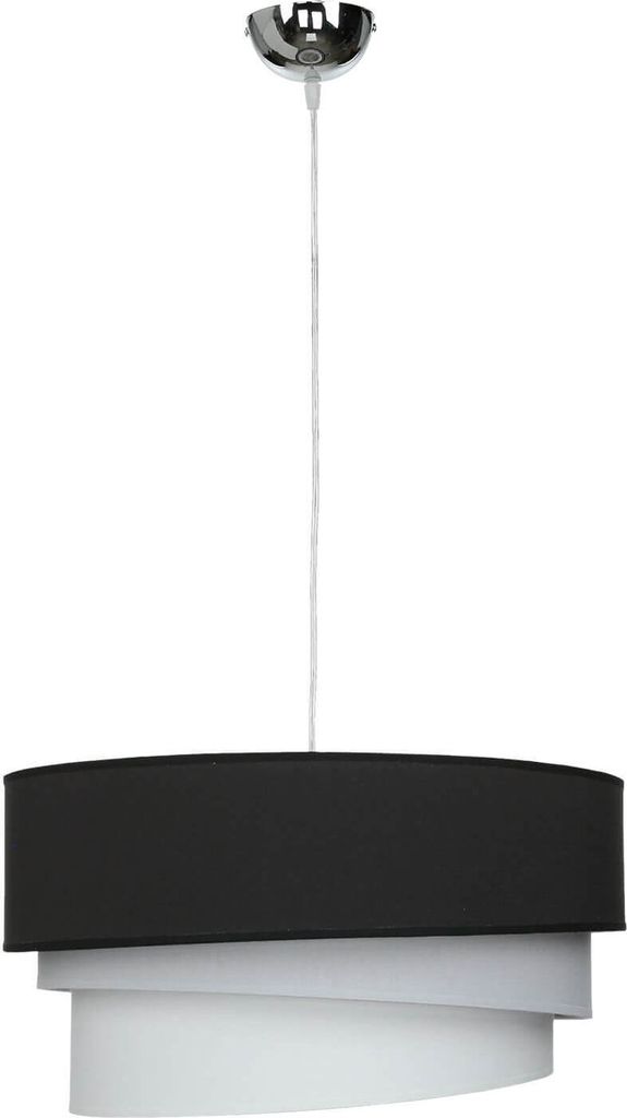 Graue Hängeleuchte rund Ø45cm Moderner Stoffschirm in tollem Design Wohnzimmer Schlafzimmer Lampe