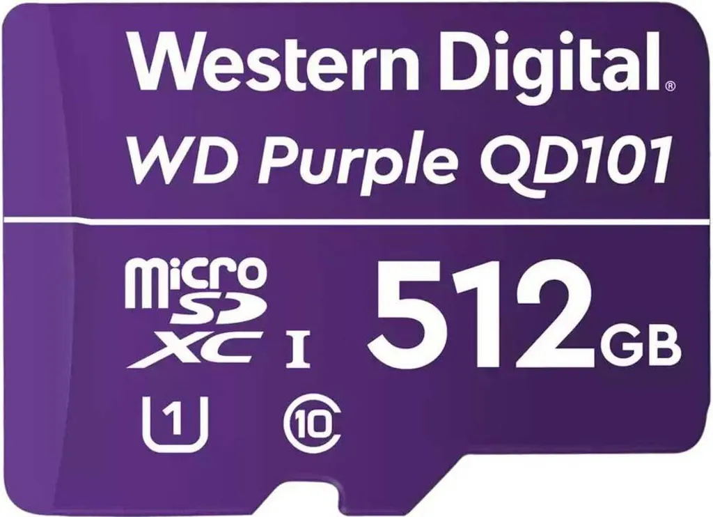 Carte mémoire WD Purple 512GB QD101 idéale vidéo surveillance