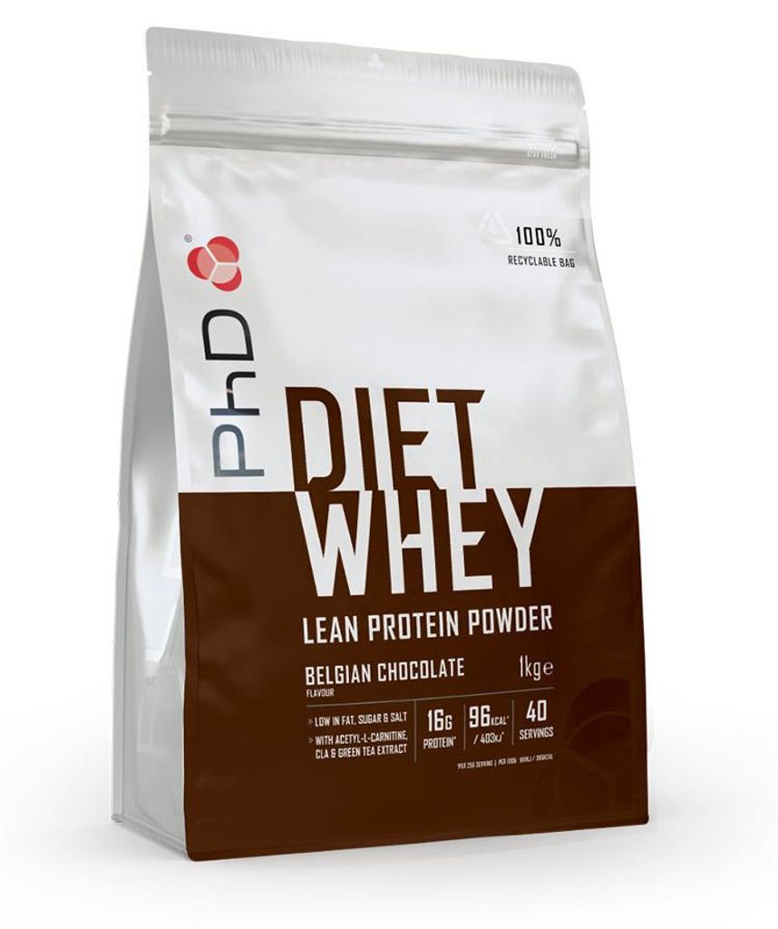 PhD Diet Whey - 1000g Beutel Belgian Chocolate Produktbild 