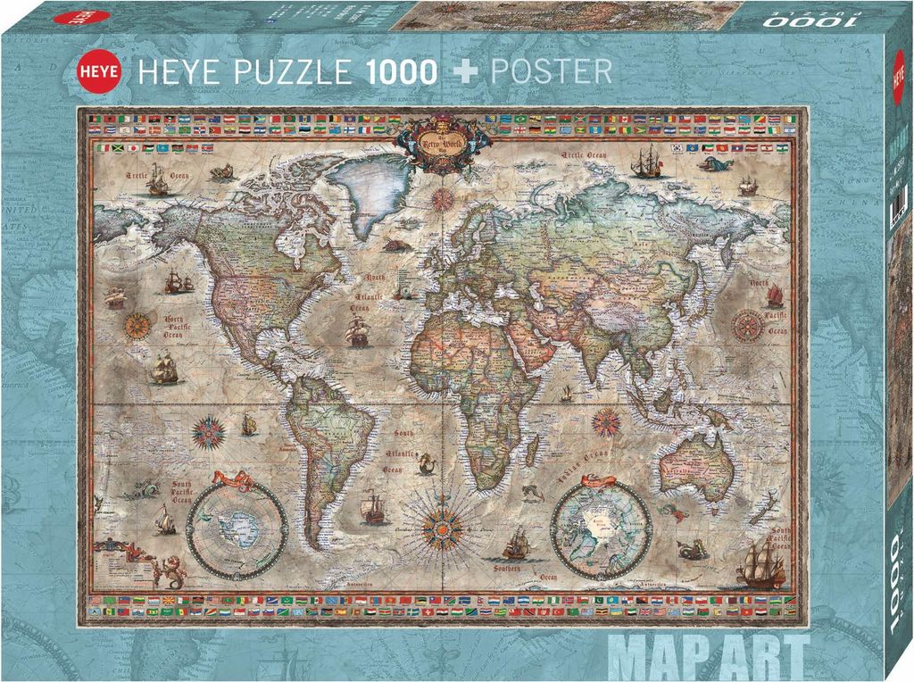 Puzzle 1000 piese Retro World 29871 Obrázok produktu 