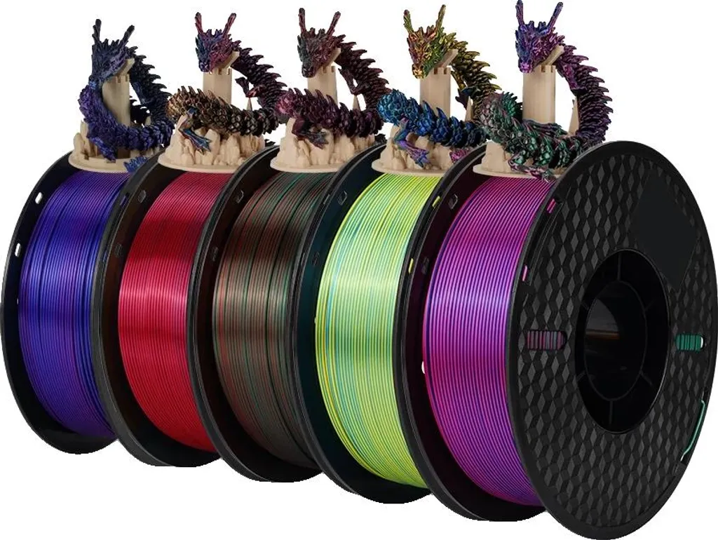 Consommable Impression 3D PLA Silk Multicolore - Mélange 3 Couleurs C