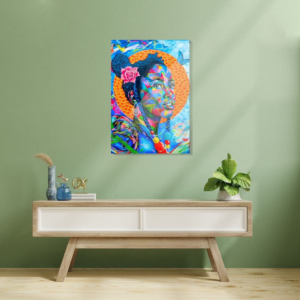 Wallity, UV-563 - 30 x 45, Dekorative Malerei aus gehärtetem Glas, Mehrfarbig, 100 % gehärtetes Glas, 30 x 45 cm