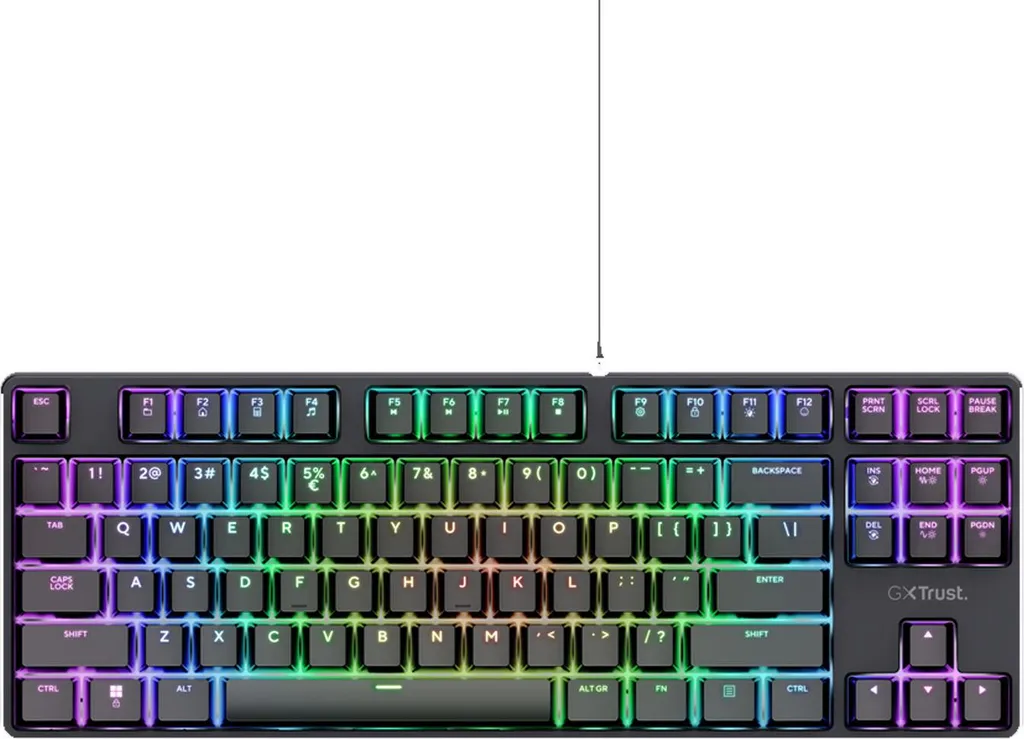 Clavier gamer mécanique compact Trust GXT 864 Cada avec LED RVB