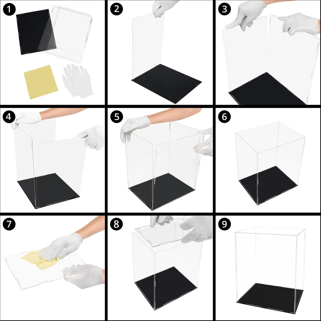 Vitrine de Présentation pour Maquettes et Objets de Collection 30cm