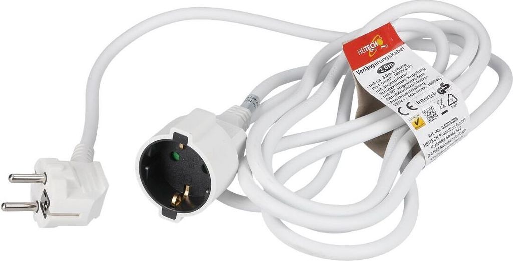 Prodlužovací kabel Schuko bílý 3m Obrázek produktu 