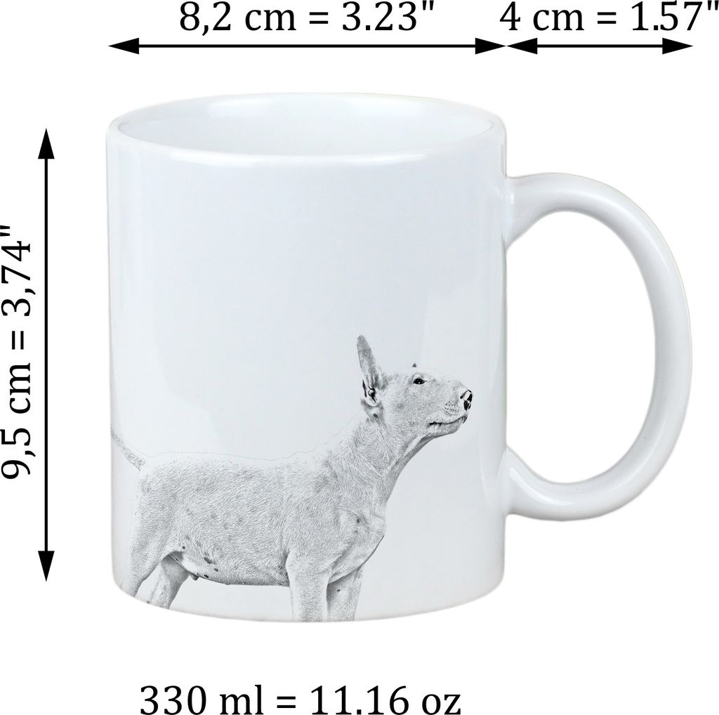 Bull Terrier, Bullterrier - Tasse mit Hund, Tasse mit Bild, personalisiertes Geschenk der Marke Art-Dog