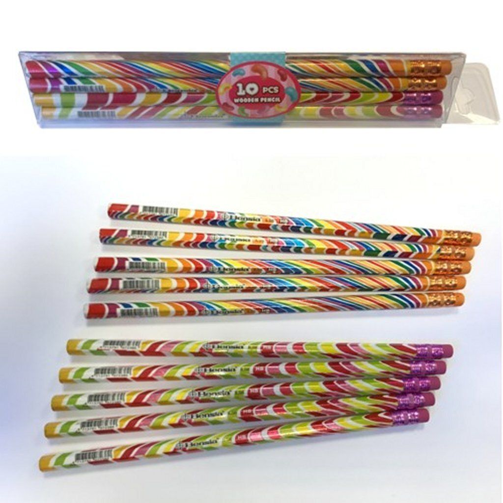 Simply for Kids HB-Bleistift mit Radiergummi, 10 Stück