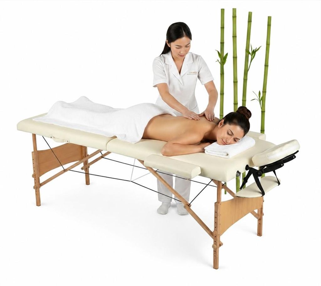 Mucola Massageliege 2 Zonen Massagebank klappbar Produktbild 