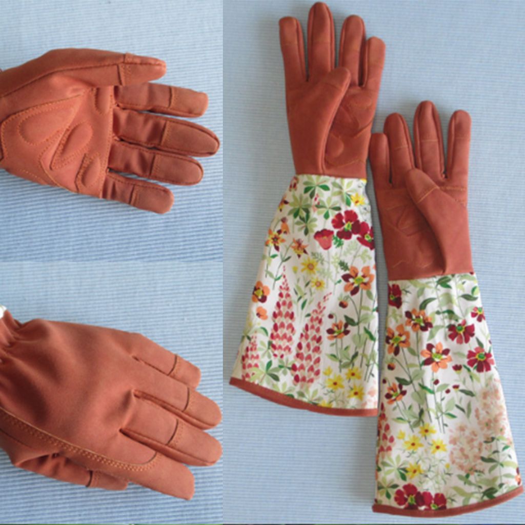 Gartenhandschuhe Rosenhandschuhe Lange Stulpe Leder Stachelschutz