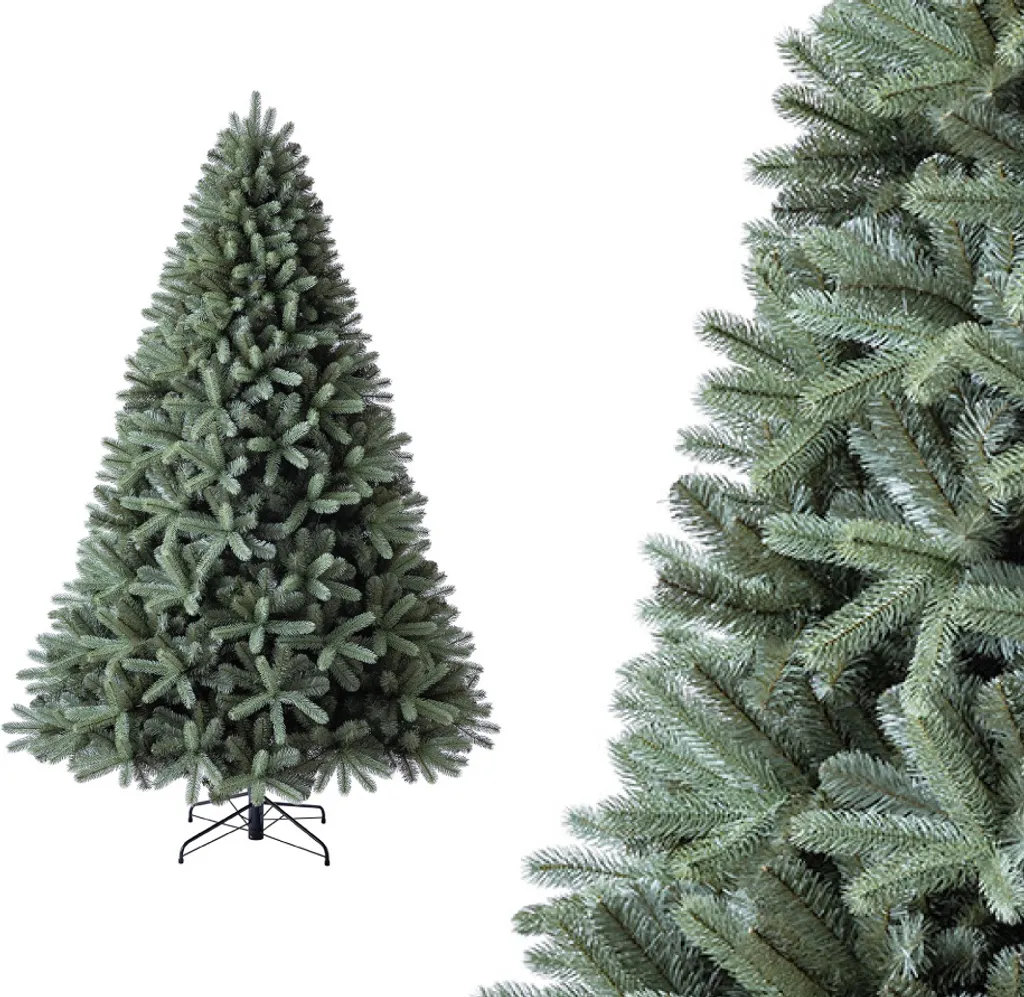 Sapin de Noël artificiel Vermont Épicéa 240 cm - Branches denses et PE