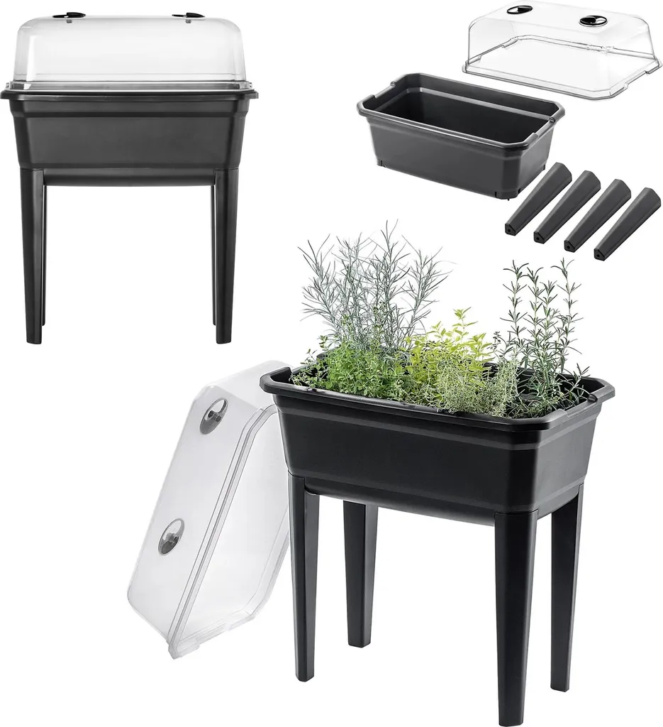 Mini-serre 30L à grande capacité 60 cm - Bac à semis robuste pour maison - 2