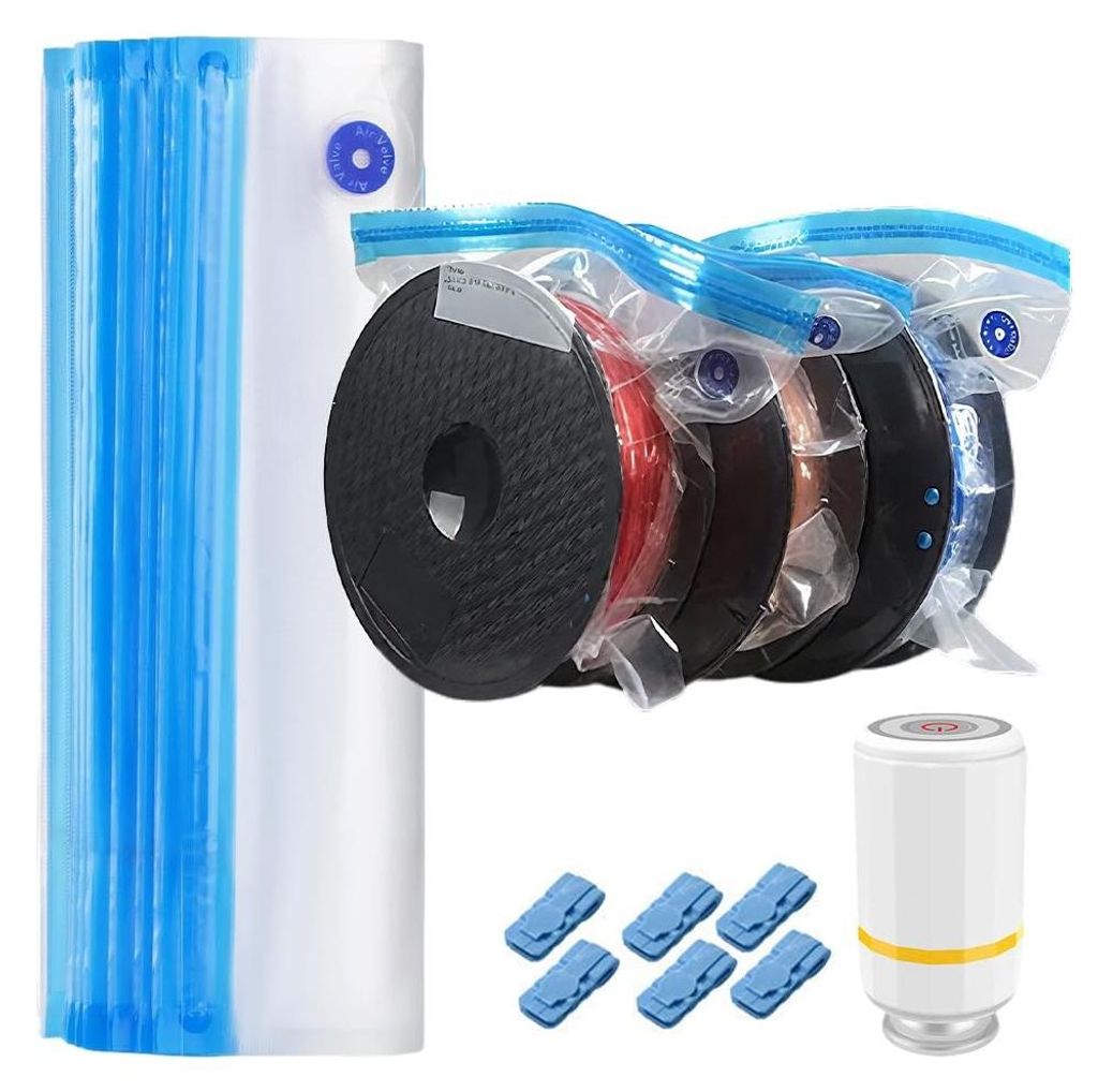 Set van 30 Vacuumzakken voor 3D Filament met Pomp - 34x30cm Productafbeelding 