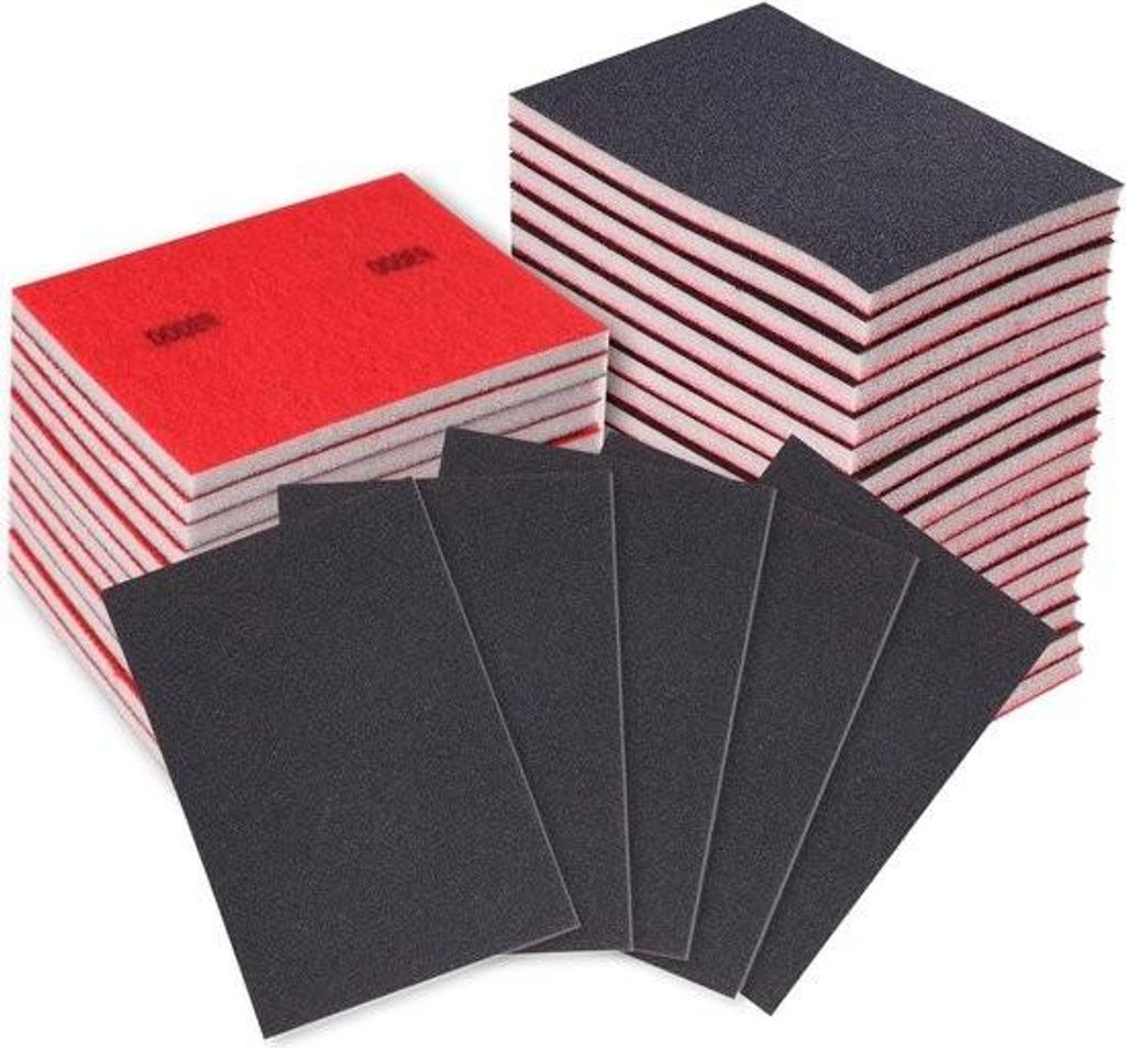 24 Schleifschwämme, Körnung P180-P3000, für Nass- und Trockenschleifen – flexible Schleifpads für Holz, Metall, Lack, Möbel, Modellbau und P...