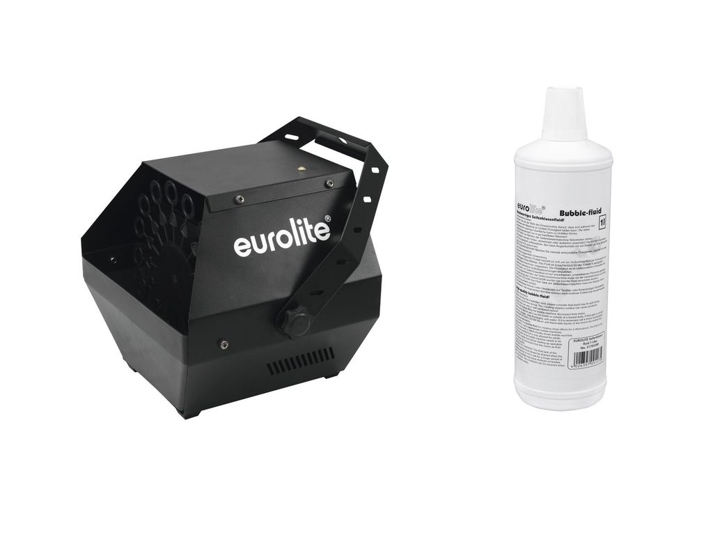 Set B-90 Seifenblasenmaschine schwarz + Seifenblasenfluid Produktbild 