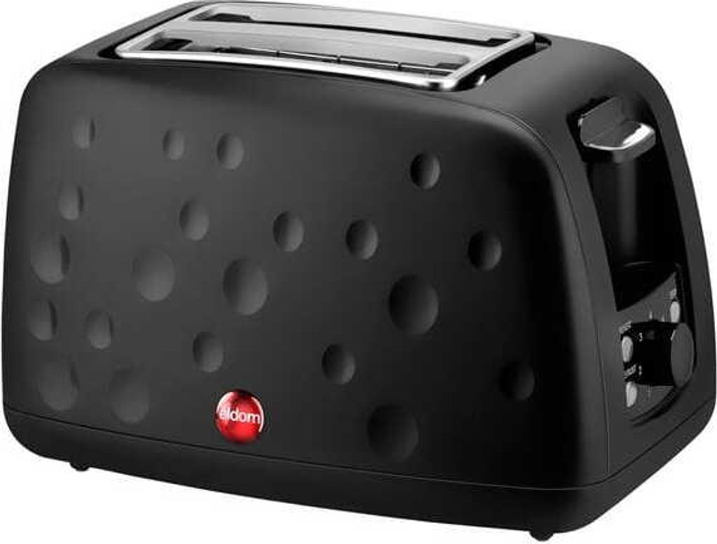 TO245 DOTTY Eldom Toaster schwarz BUBBLES-Serie
