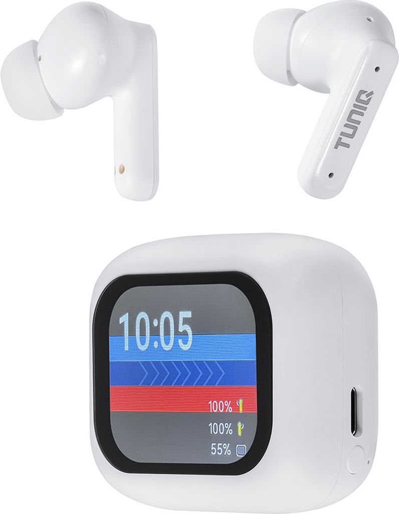 TUNIQ ScreenPods Wireless Earplugs - Charging case - White