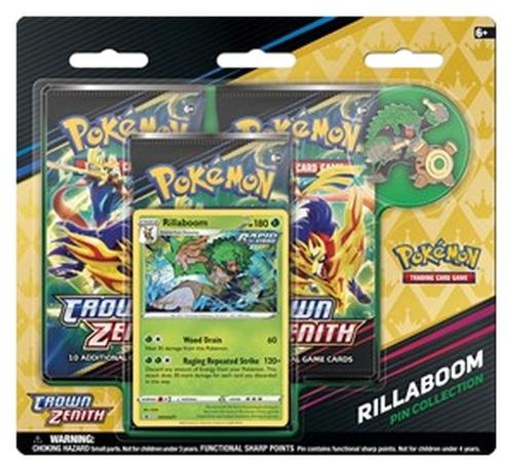 Pokemon Crown Zenith: Rillaboom Pin Collection 3-Pack Produktbild 