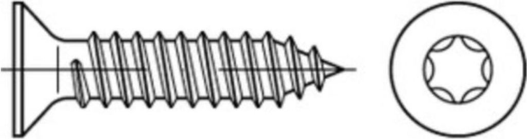 Reyher Senkblechschrauben ISO 14586 St. 4,2x16 -C-T20 vz (1000 Stück)