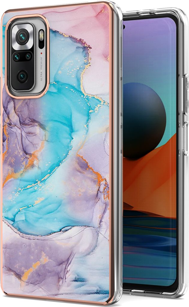 Redmi Note 10 Pro Hülle, Muster Handyhülle Weich TPU Bumper Schutzhülle für Xiaomi Redmi Note 10 Pro/ Note 10 Pro Max Blau