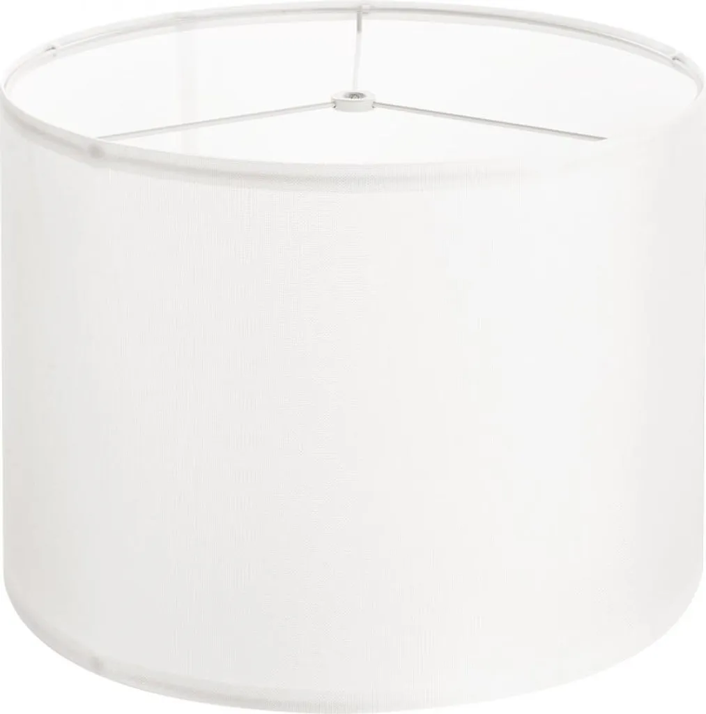 Abat-jour Cylindrique en Tissu Lin Blanc Crème pour Lampe de Salon
