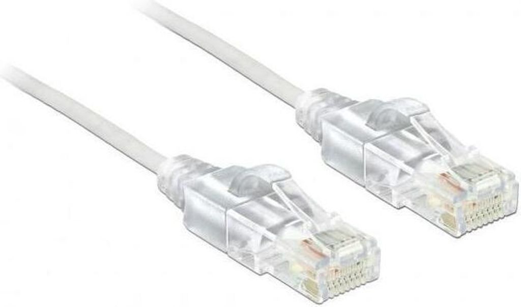 DELOCK Patchkabel RJ45 Cat6 U/UTP 1.00m weiß slim