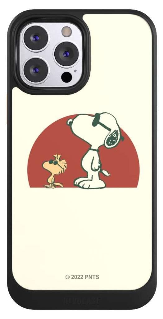 NIVOCASE Hülle für Apple iPhone 13 Pro Max Handyhülle NIVOcore Case Schwarz Offizielles Lizenzprodukt Snoopy Kindheit