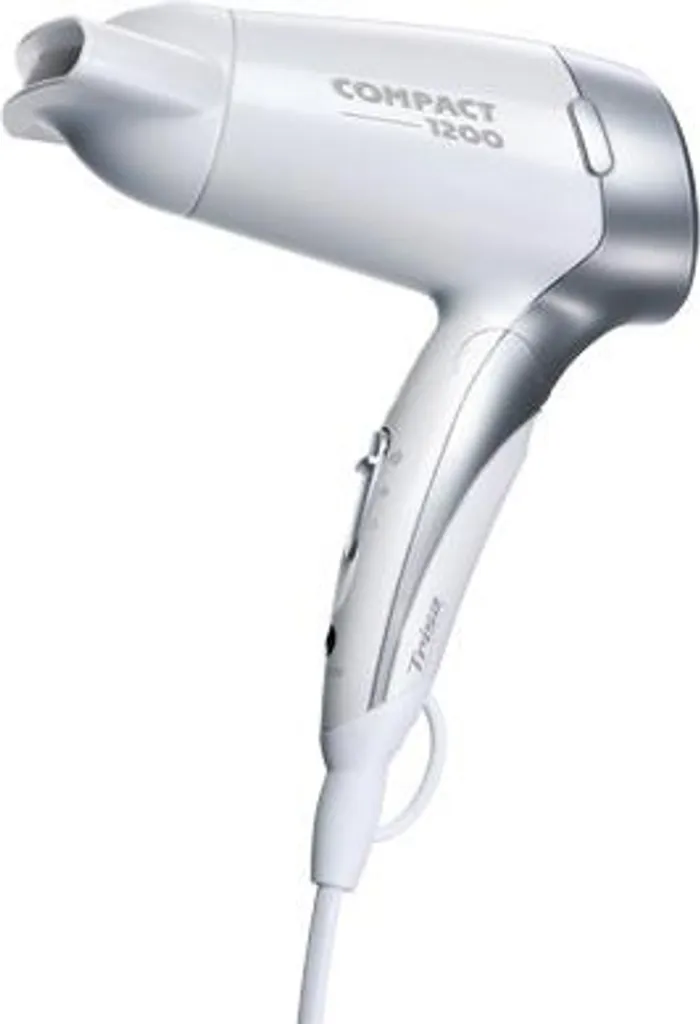 Petit sèche-cheveux de voyage blanc compact 1200W pour valise et sport