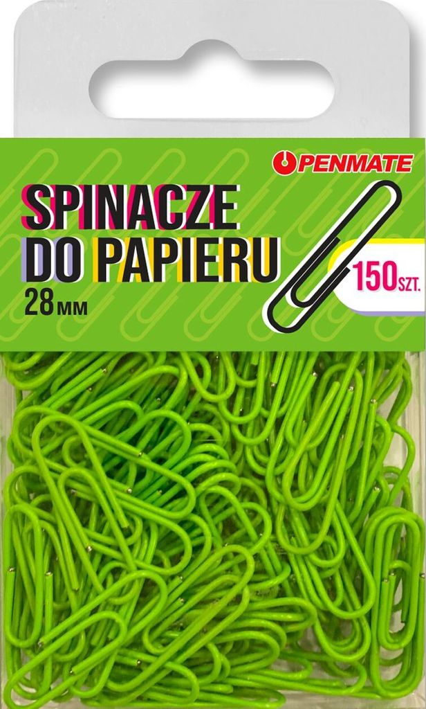 Penmate Spinacze do papieru 28 mm zielone tt8319 Obrázok produktu 