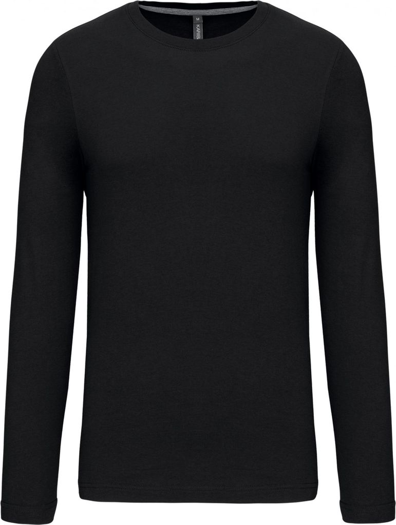 Kariban Mens long-sleeved crew neck T-shirt