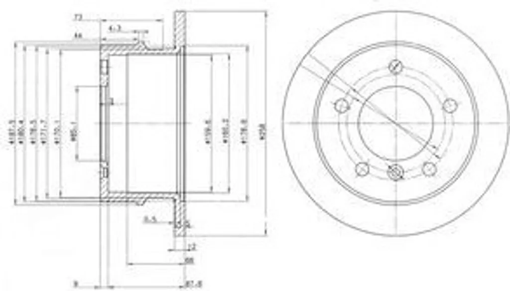 Disque de Frein Arrière pour Sprinter W901 W902 W903 W904 Haute Qualité