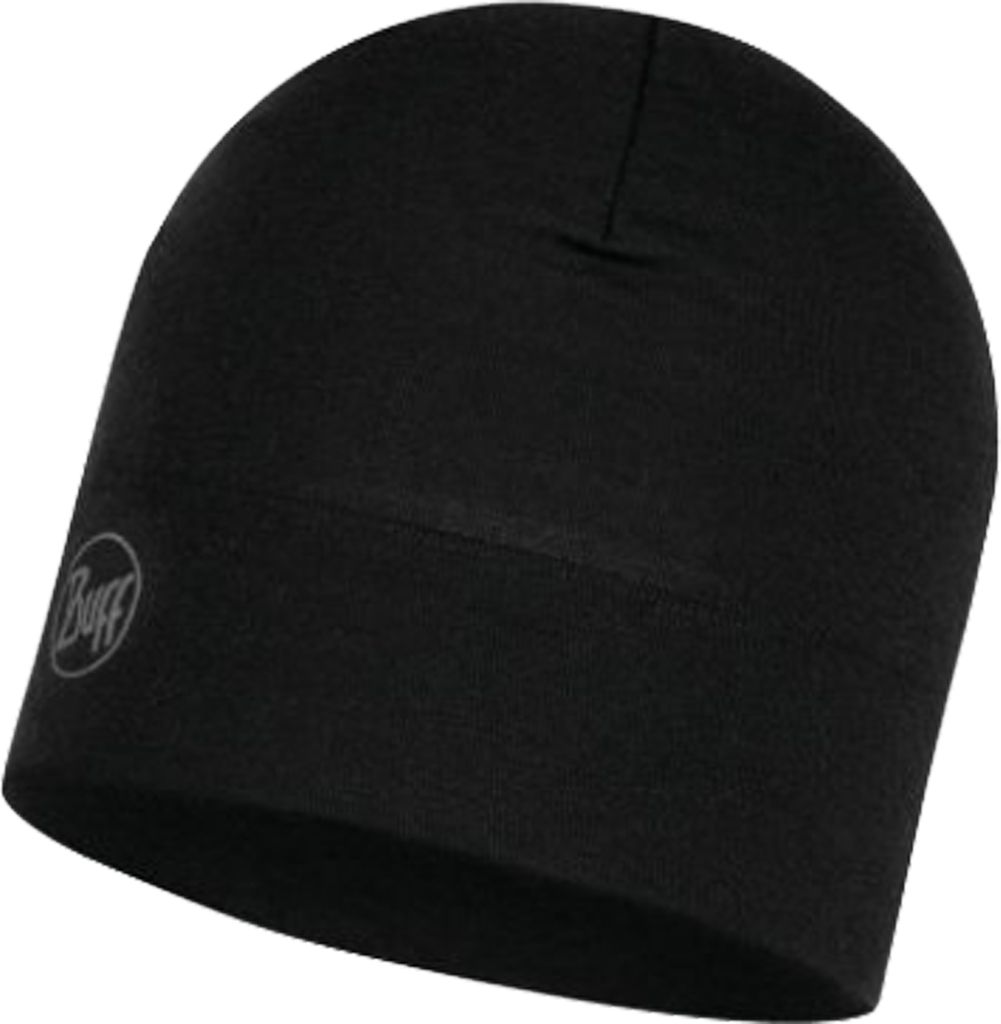 Buff Merino Lightweight Beanie Solid Black UNI Mütze