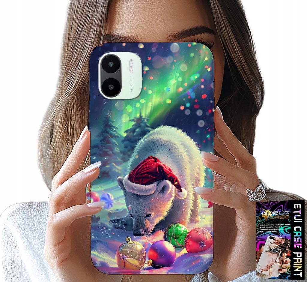 Hülle Für Xiaomi Redmi A2 - Weihnachtsbär Kugeln Hülle + Folie