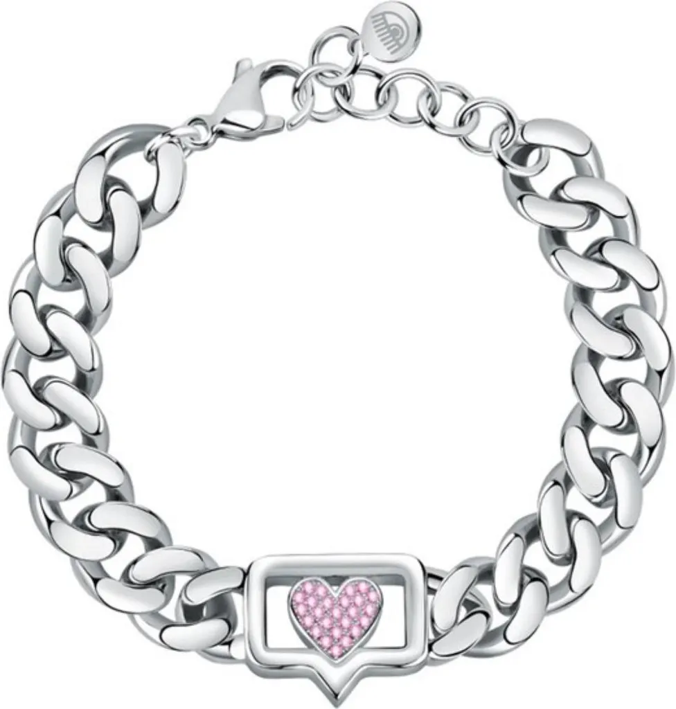 Bracciale Chiara Ferragni J19AUW11 - Gioielleria Chain con Cuore Rosa