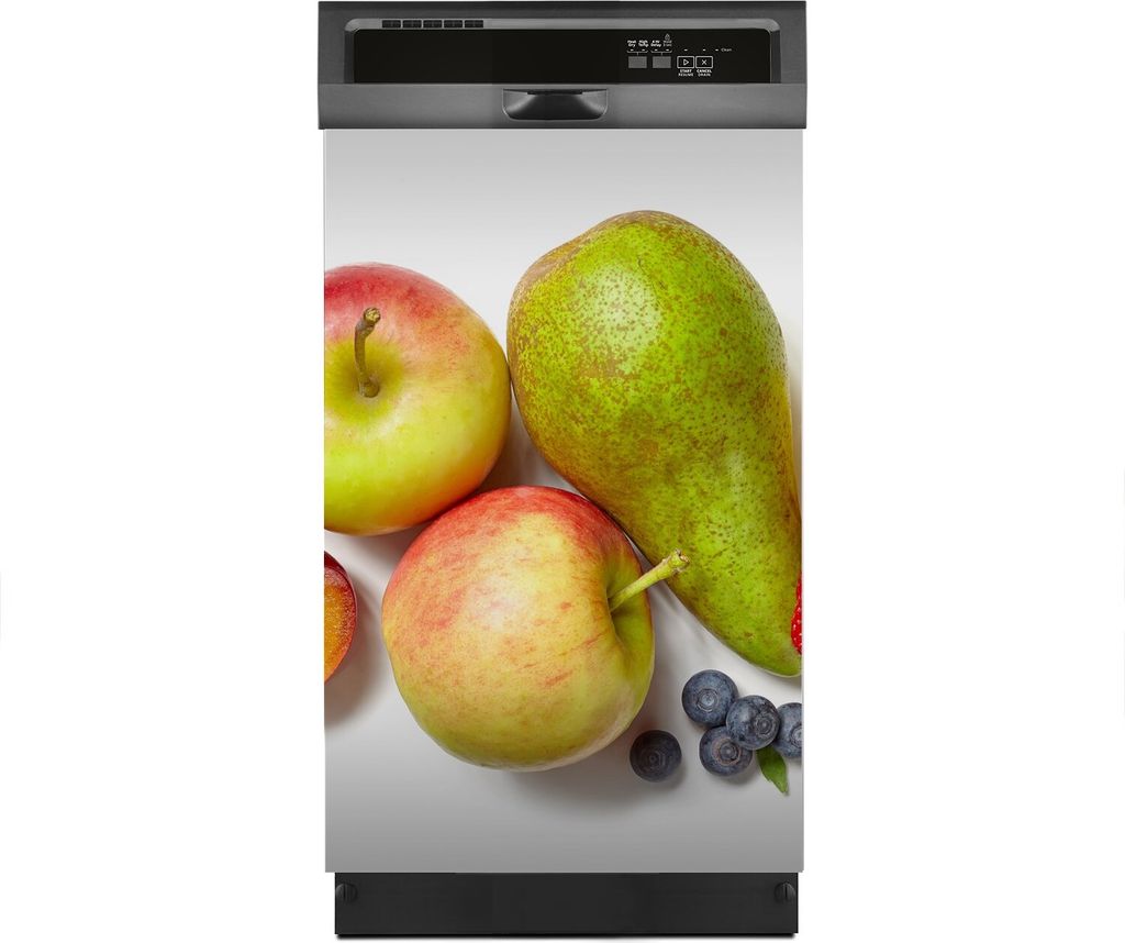 Aufkleber sticker 45x70 cm Dekorative folie Spülmaschine - Weiße Farbige Früchte