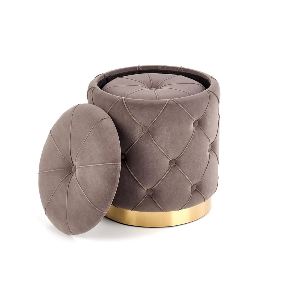Ensemble 2 poufs Polly gain de place pour petits salons et studios - 4