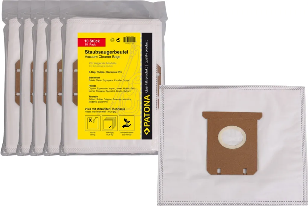 Lot de 50 Sacs pour Aspirateur Electrolux E15 et AirMAX Multicouche