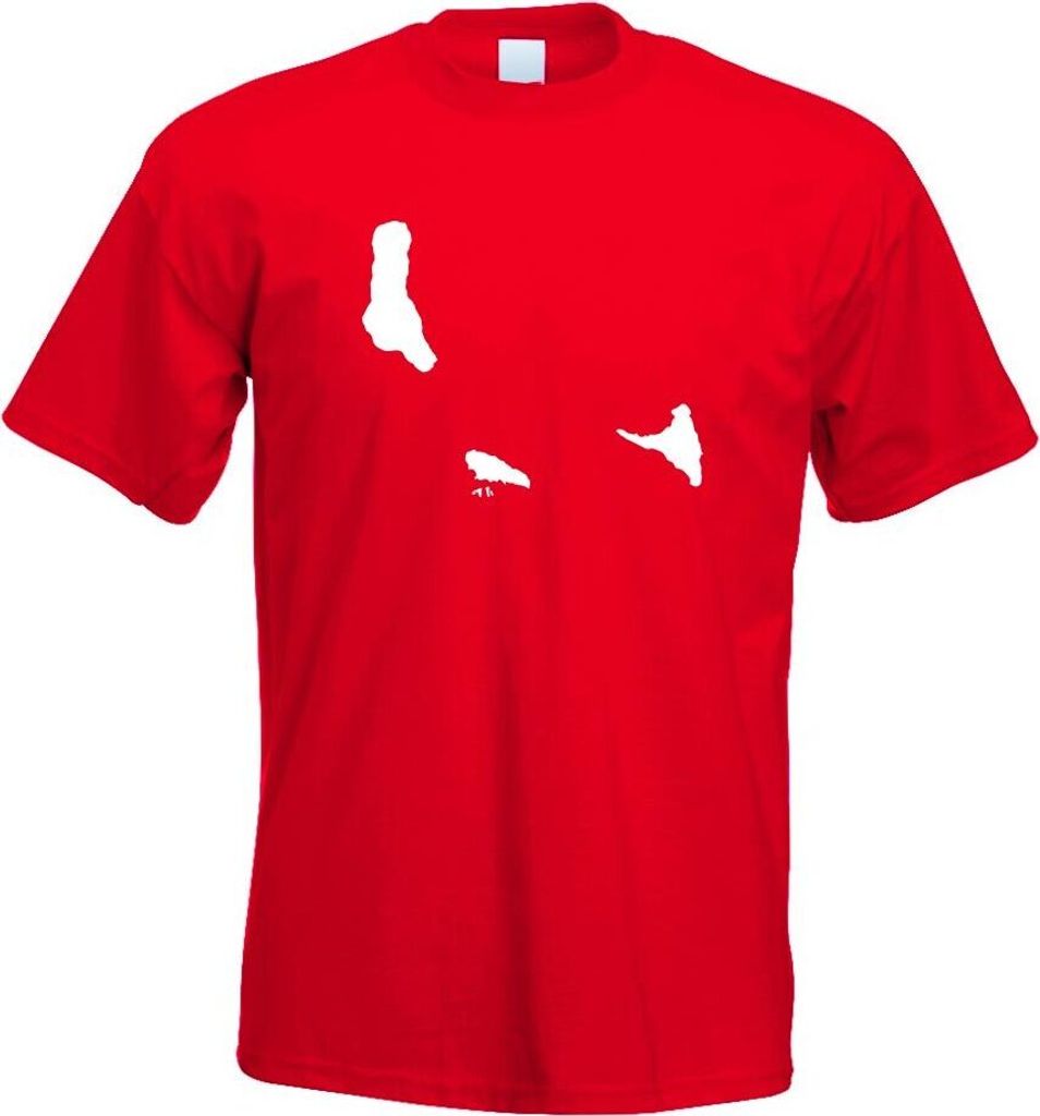 Kiwistar - T-Shirt - rot - Komoren Umriss Kontur Herren Funshirt Bedruckt Design Sprüche Spruch Motive - mit Motiv Bedruckt - Funshirt Design - Sp...