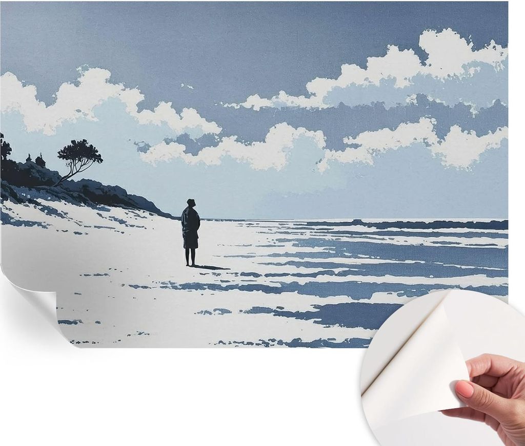 Selbstklebende Wandtapete - Dekorative Tapete für Wohnzimmer - Klebefolie für Wandbilder - Tapetenfolie für Wanddekoration - 152x104 cm - Stille...