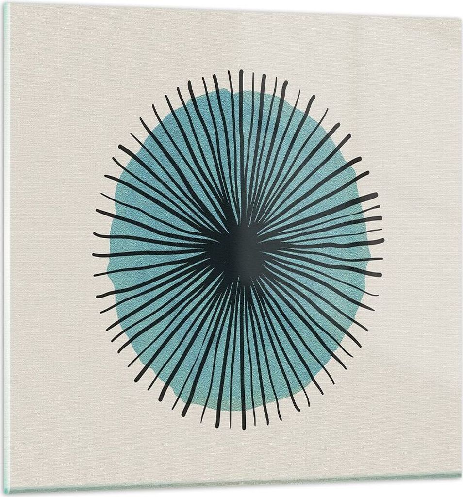 Bilder auf glas - Einteilig - Auge Abstraktion Modern - 40x40cm - Glasbilder - Wandbilder - Bilder - zum Aufhängen bereit - Wanddekoration aus Gla...