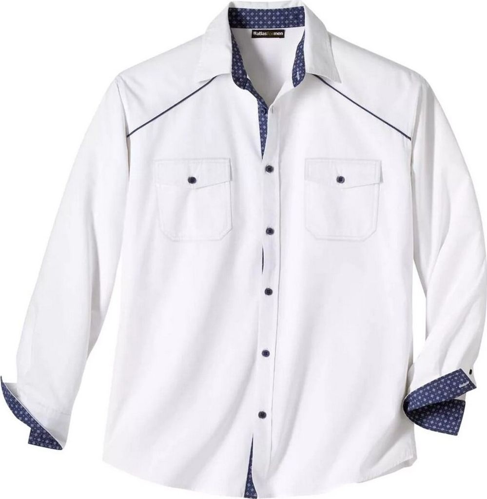 Atlas For Men - Hemd für Herren AF156 (5XL) (Weiß)