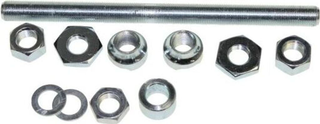 Hinterrad Achse komplett,Radachse inkl. Muttern für Hercules Prima 2, 3, 4, 5, 6, S, M