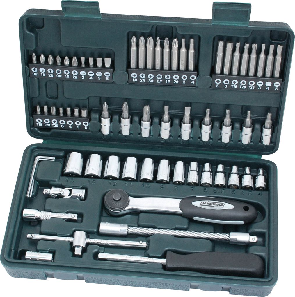 BRÜDER MANNESMANN M29165, Schwarz, Grün, 65 Werkzeug Produktbild 