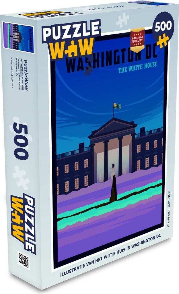 MuchoWow Puzzle 500 Teile Illustration des Weißen Hauses in Washington DC - Denken - Spiel - Toy