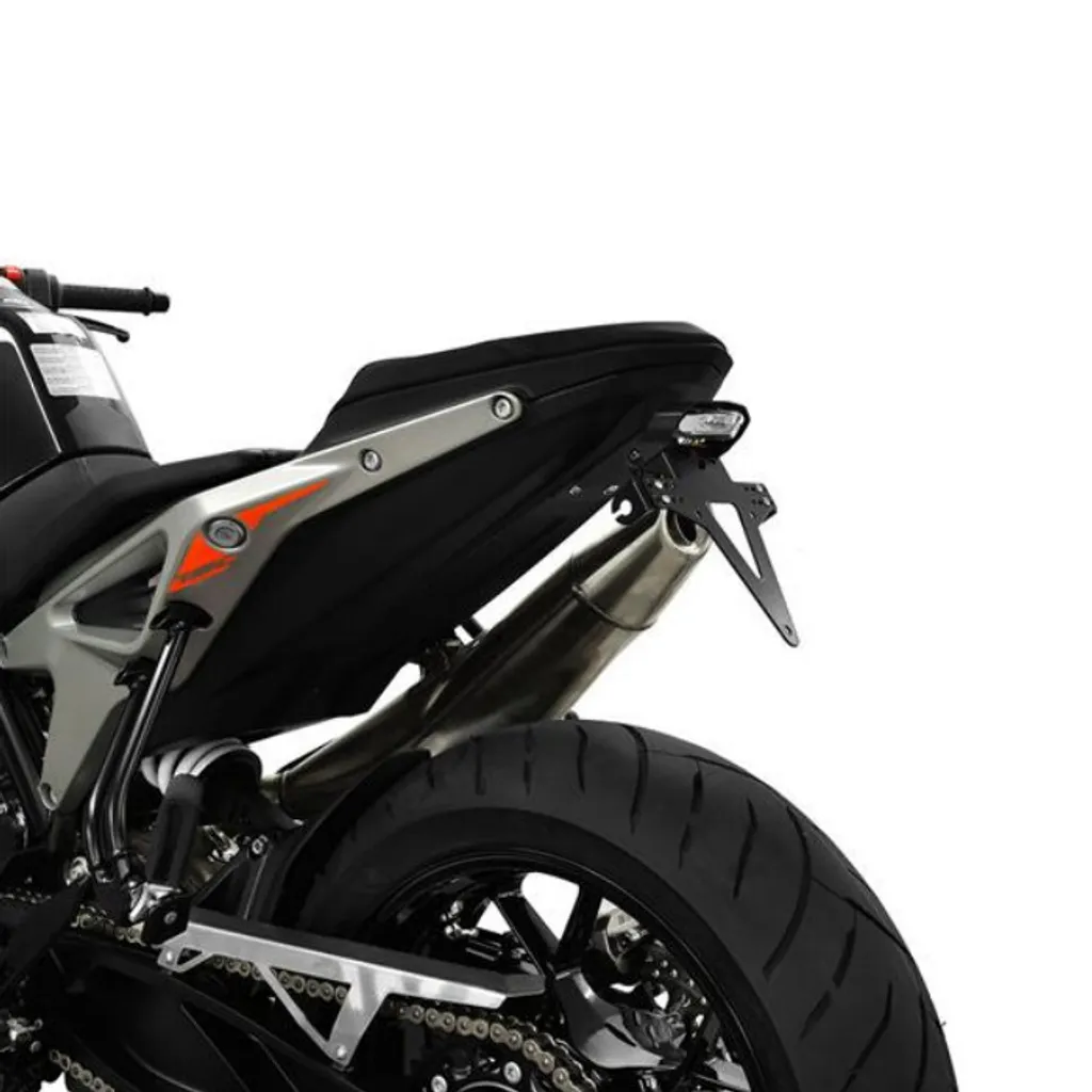 Support de Plaque KTM Duke 790 890 R en Aluminium Noir Haute Résistance