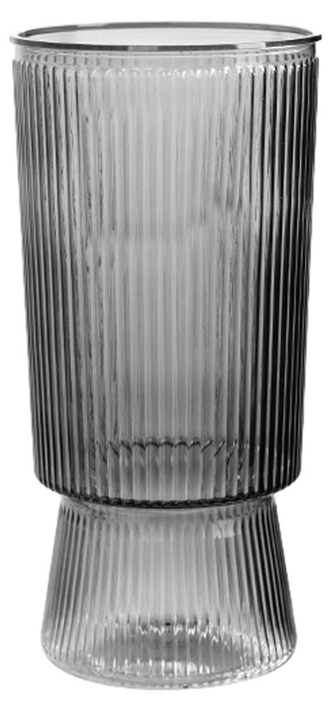 Hydroponische Blumenvase, transparente Vase aus Glas mit vertikaler Maserung, wiederverwendbar, aus PET, moderne Vase im nordischen Stil für Efeut...