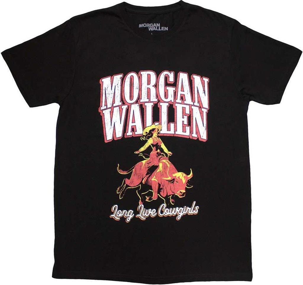 Morgan Wallen - "Long Live Cowgirls" T-Shirt für Herren/Damen Uni RO12040 (S) (Schwarz)