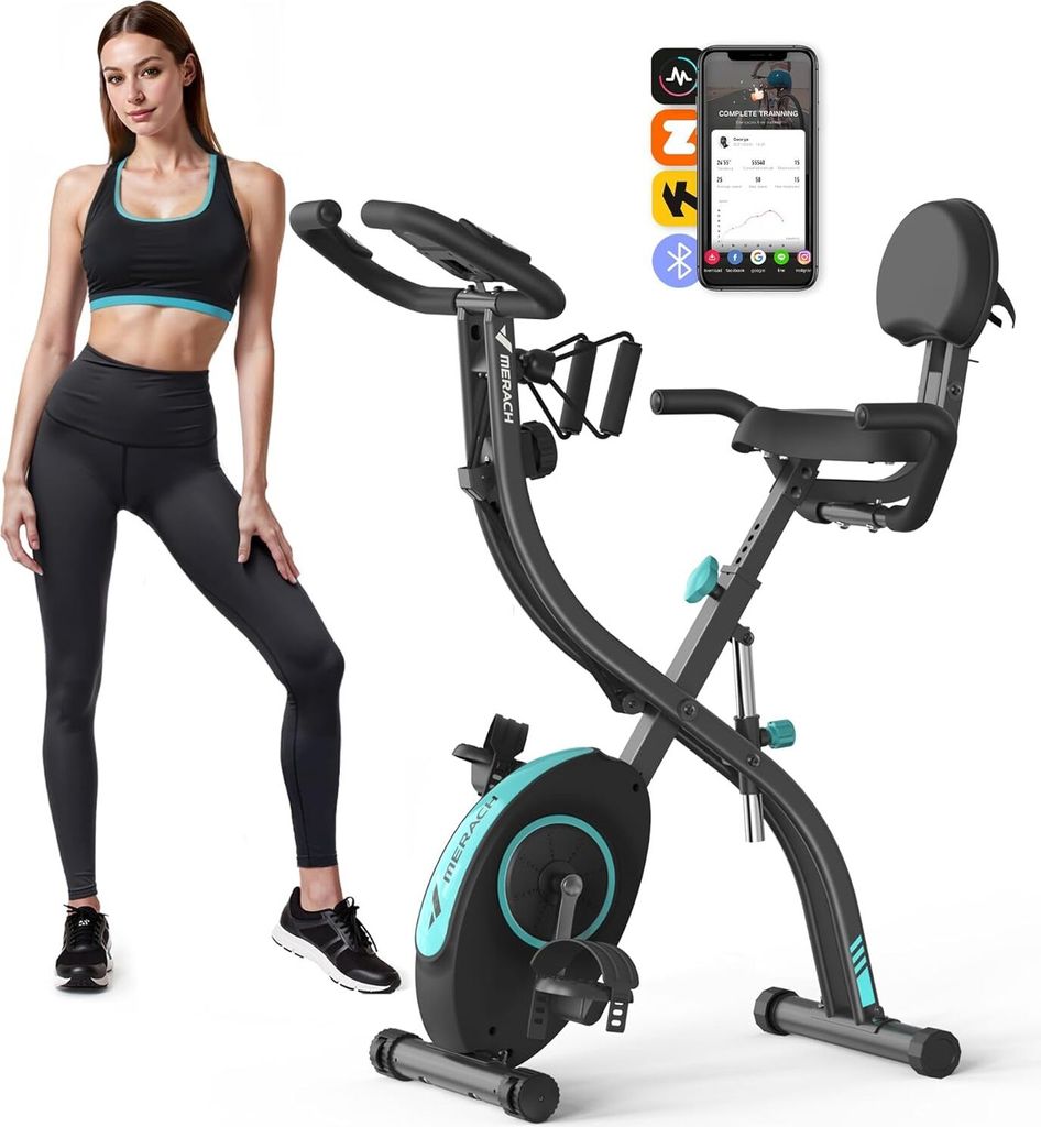Vélo d’appartement 4 en 1 Pliable MERACH, 16 Niveaux de Image du produit 