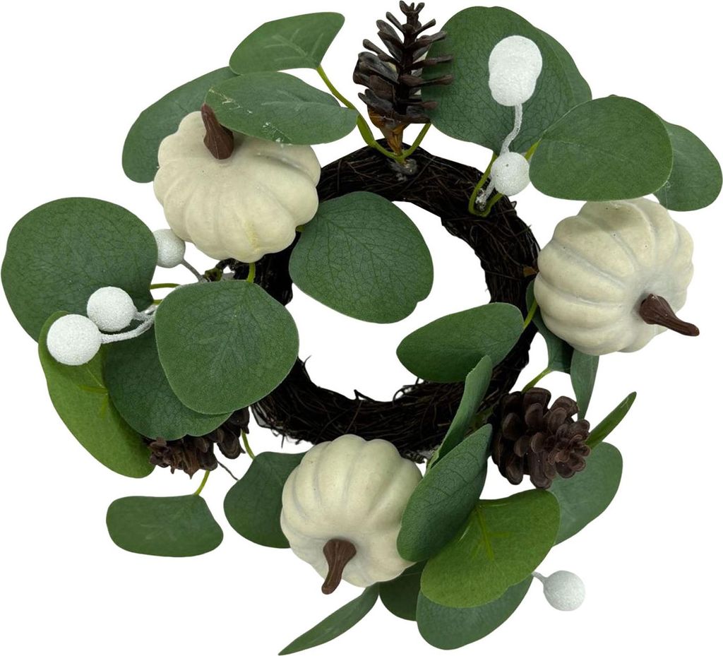 Weihnachts-Schrank-Girlande mit Kiefernnadeln, Beeren und Tannenzapfen für Küchenregale, drinnen und draußen