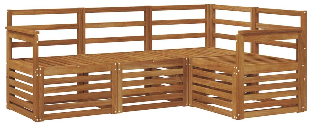 vidaXL Sofagarnituren 4 pcs Natur Massivholz Akazie