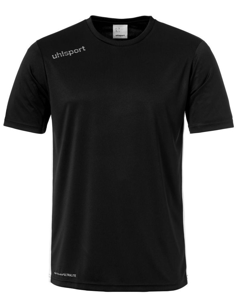 Uhlsport Fußball Essential Trikot Kinder Kurzarmshirt schwarz weiß Gr 152